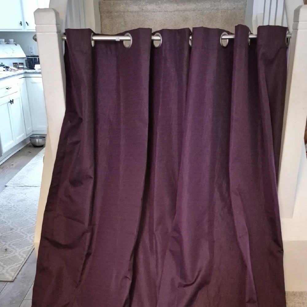 Eclipse Thermal Grommet Blackout Curtains 2 Panels 42x63 Plum (84x63)